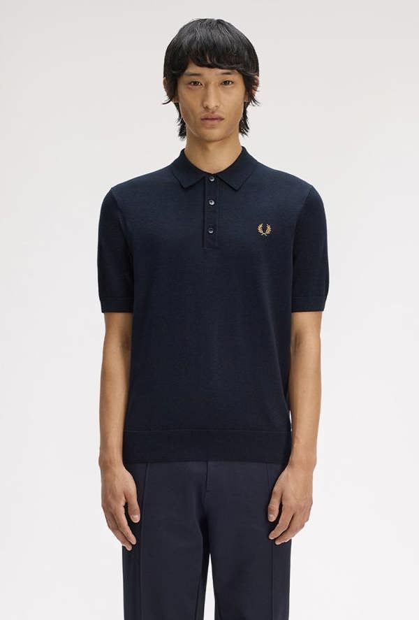 Fred Perry Long Staple Cotton Knitted Shirt