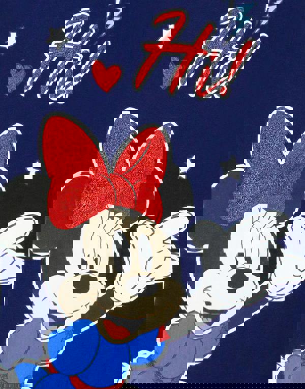 Disney Girls Blue Minnie Mouse Short Sleeved T-Shirt