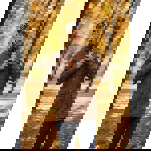 Leather Company Men's Lambskin Leather Stand Collar Field Jacket