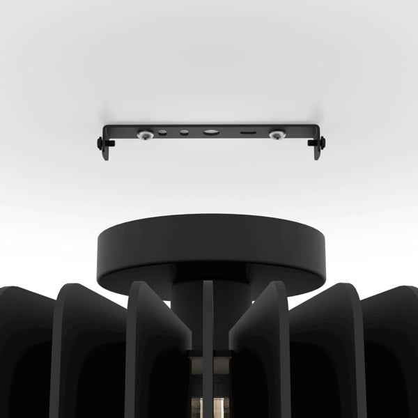 EGLO Palombaia Black Wooden Ceiling Light