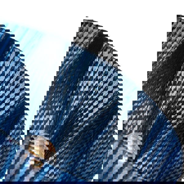 Modern Midnight Blue Voile Fabric Organza Tapered Pendant Lamp Shade Image 5