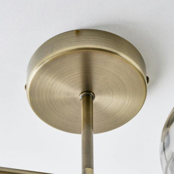 Pagazzi Lighting Tamara 4-Light Antique Brass Semi-Flush Ceiling Light