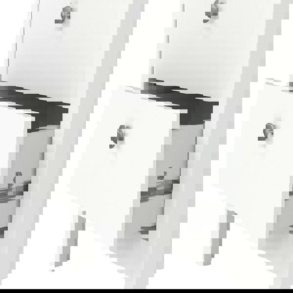 Furniture To Go Madrid Bedside Table 2 drawers in White