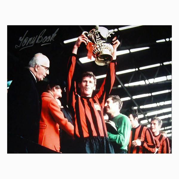 Tony Book signed 1969 FA Cup Final Manchester City photo — Unframed