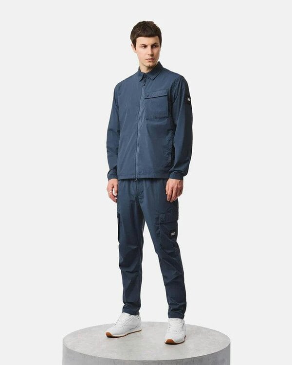 WEEKEND OFFENDER Southbank Technical Over-shirt - Lagoon Blue