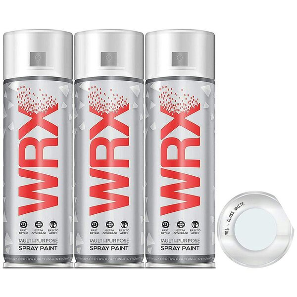 WRX 3X WRX Gloss White Spray Paint 400ml