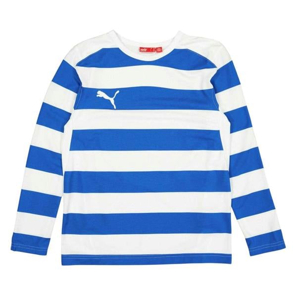 Puma Childrens/Kids Hooped Long-Sleeved T-Shirt - Blue - 