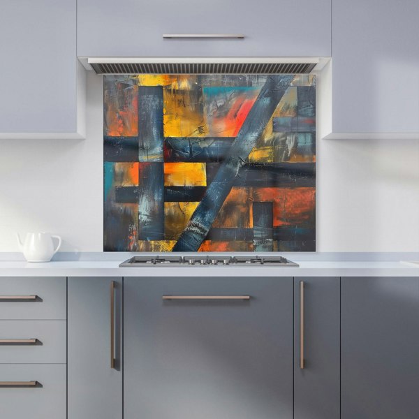 Warren Reed - Designer Geometric Interplay: Abstract Patterns Kitchen Splashback