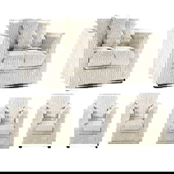 Furnishings For Less Luxor Jumbo Cord 2 Seater and 2 x Armchairs - Scatter Back