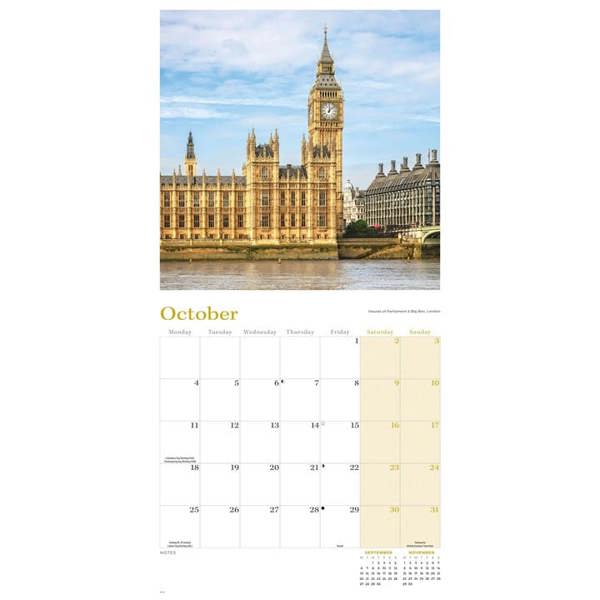 England Calendar 2027, Wall Calendars, Month To View, Travel, Gift