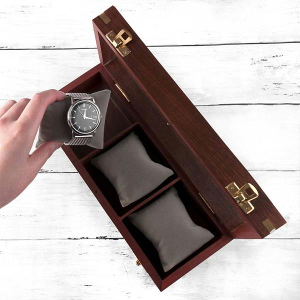 Personalised Father's Wooden Watch Box - lifestyle shot