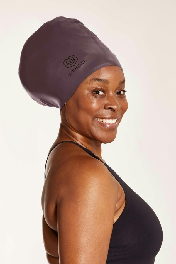 SOUL CAP Large Swim Cap for Long Hair - XXL - Winetasting