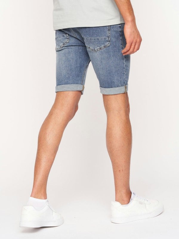 Crosshatch Reestier Denim Shorts Light Wash