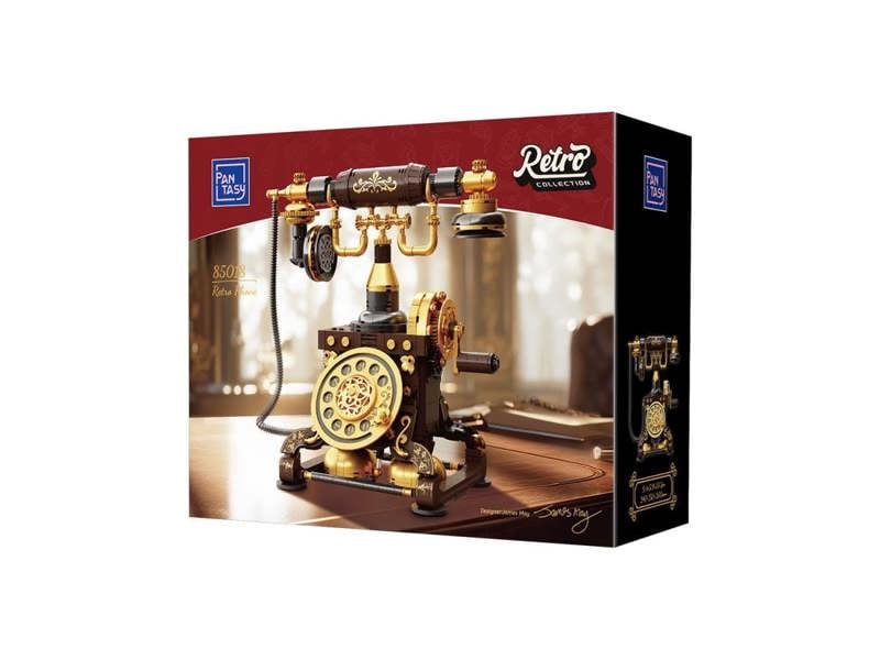 Pantasy Retro Rotary Telephone 766pc Brick Construction Set