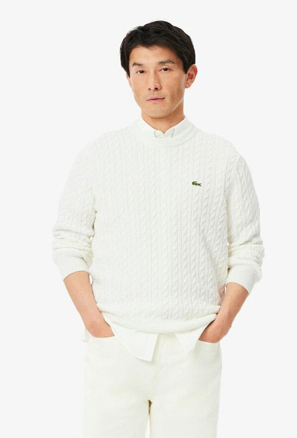 Lacoste Cable Knit Cotton Sweater
