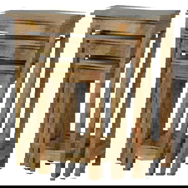 Artisan Furniture Country Solid Wood Stool Set of 3