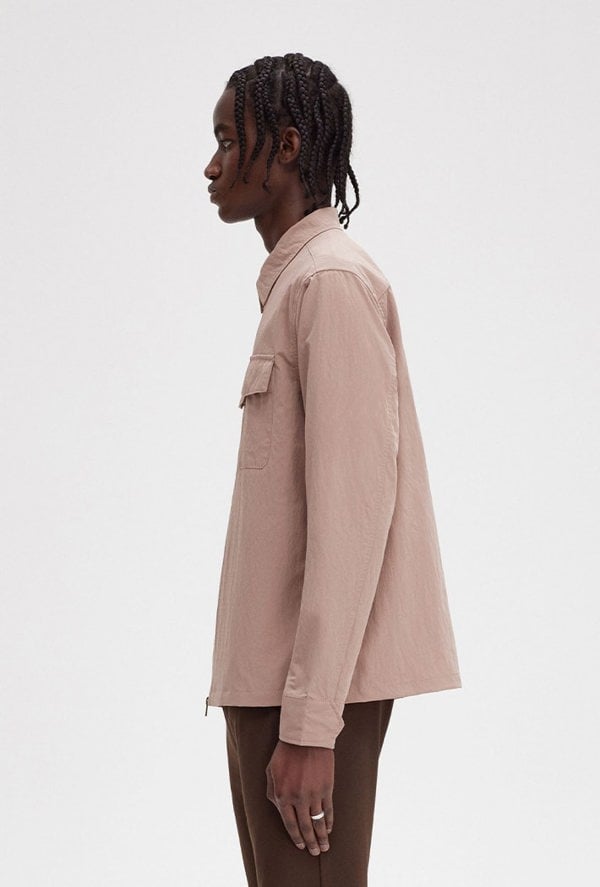 Fred Perry Men's Zip-Through Overshirt - Pink