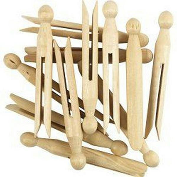 SupaHome Wooden Dolly Peg (Pack of 24) - Wood - 