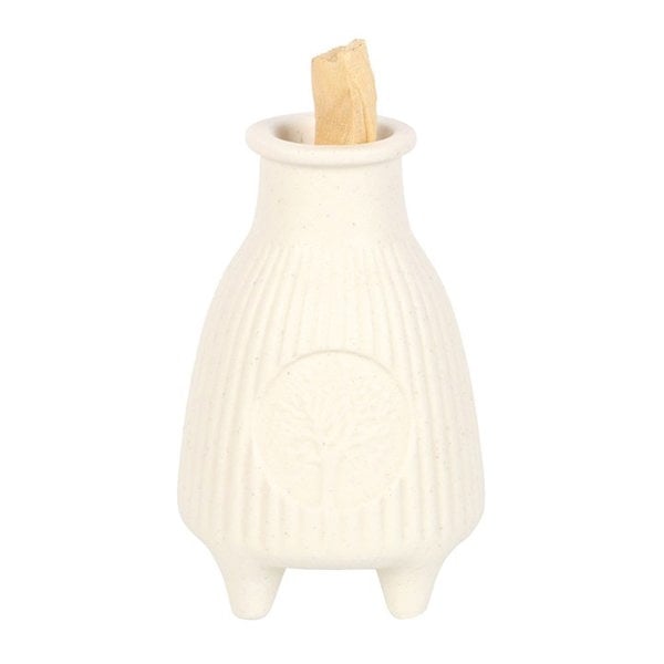 Serano Cream Ribbed Palo Santo Burner