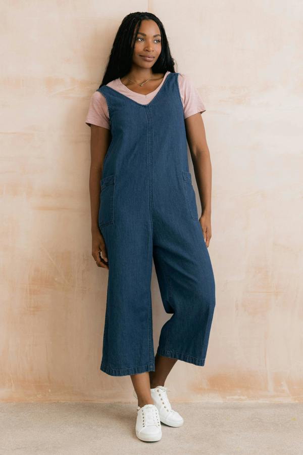 Lily & Me Erica Denim Wide Leg Jumpsuit