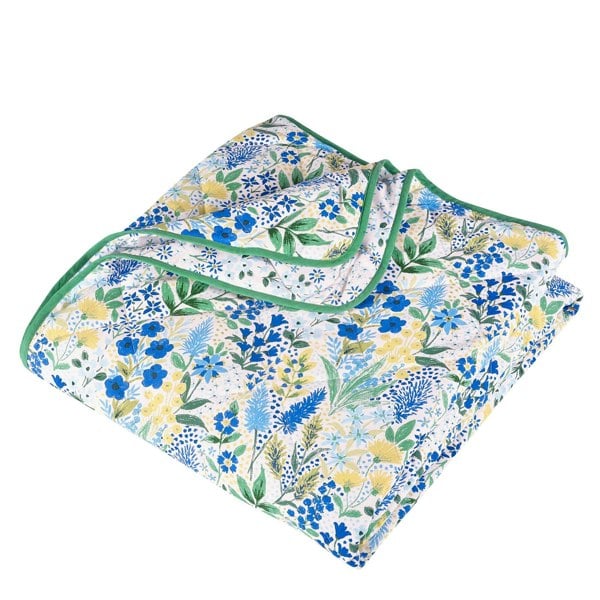 Catherine Lansfield Tilly Floral Blue Bedspread