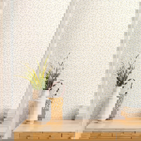 Hoopla Walls Dotty Vine - Stone 10m Wallpaper