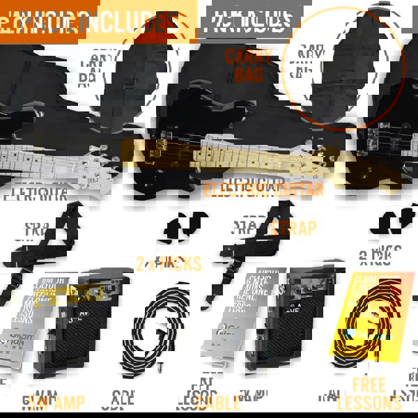 3rd Avenue Junior Electric Guitar Pack Electric Guitars#Colour_Black