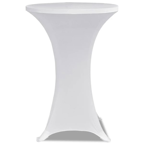Berkfield Standing Table Cover �_�”�_80cm White Stretch 2 pcs