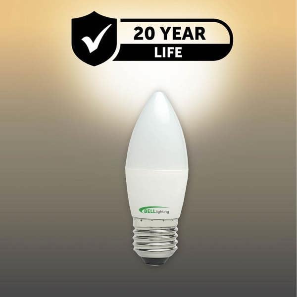 BELL Lighting E27 Edison Screw LED Candle 4.7W Energy Saving Light Bulbs