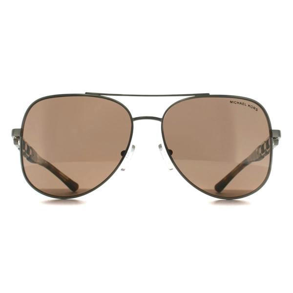 Michael Kors Sunglasses MK1121 Chianti 10147P Light Gold Brown Gold Mirror