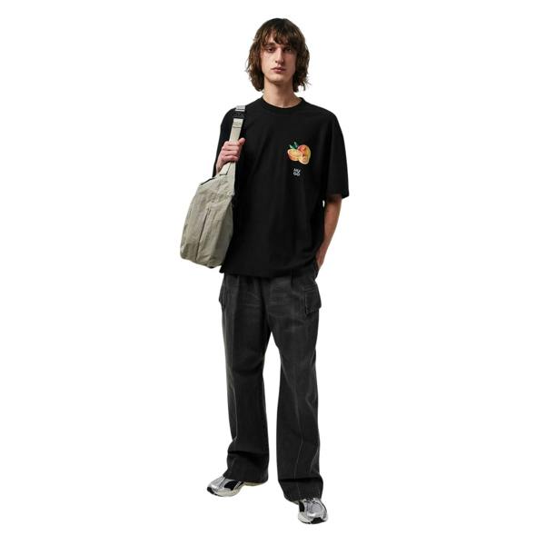 Hugo Mens Orange Crew Neck Regular T-Shirt - Black - 