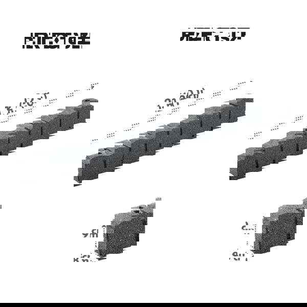 Nicoman Recycled Rubber Roman Stone Garden Border