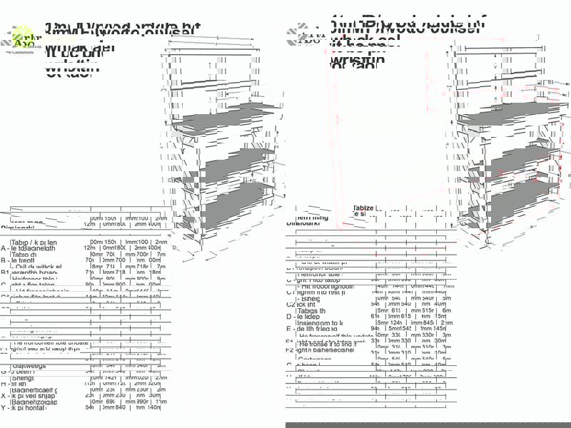 Wooden MDF Top Workbench – Sturdy Workstation with Back Panel and Double Shelf, Ideal for Dry Indoor Spaces Such as Garages, Workshops, and Studios