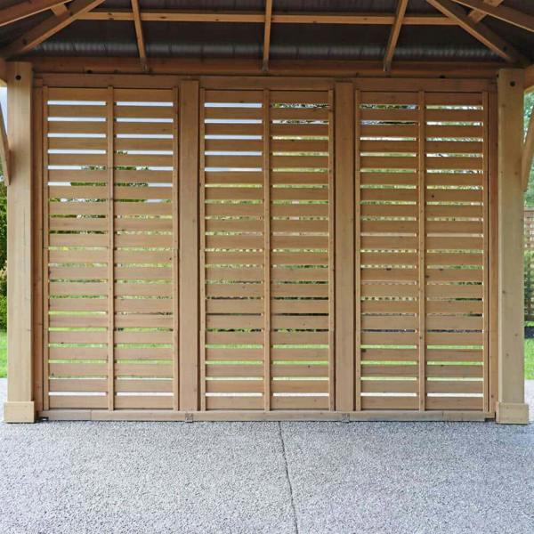Yardistry Wooden Gazebo 12ft x 12ft (3.7m x 3.7m) with Single Wall 3.7m x 3.7m Wooden Gazebo 3