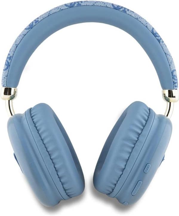 Guess PU Leather 4G Triangle Logo Wireless Headphones Blue - GUBHK1P4TPB