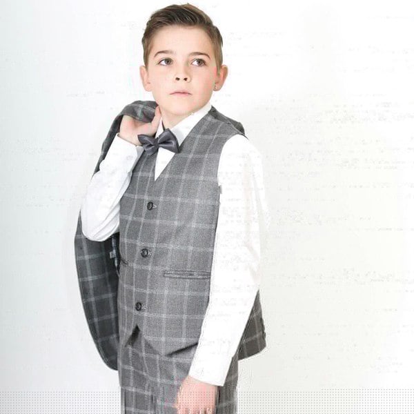 young boy modelling