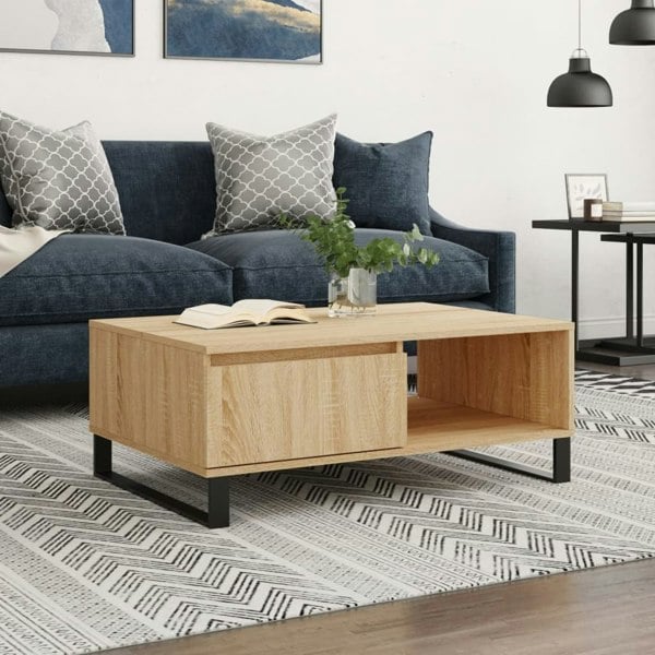 Berkfield Coffee Table Sonoma Oak 90x60x35 cm Engineered Wood