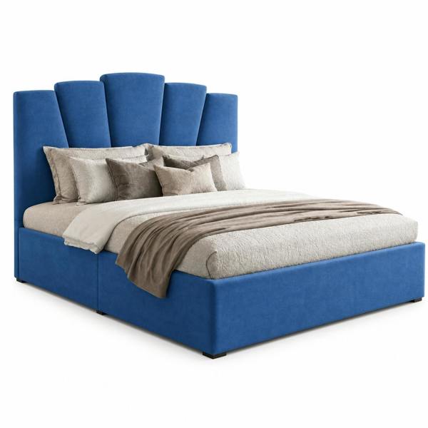 Great British Beds John Art Deco Divan Bed - Blue Plush