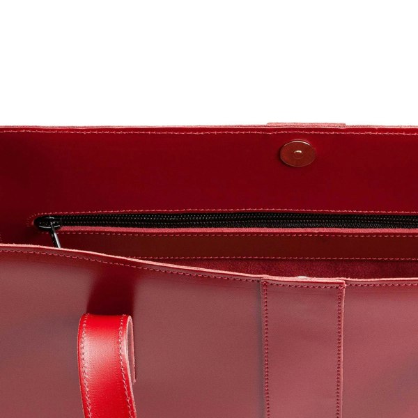 Zatchels Handmade Leather Shopper - Red