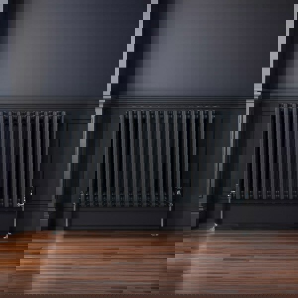 Monstershop Traditional 3 Column Radiator - 600 x 1012mm - Anthracite Grey