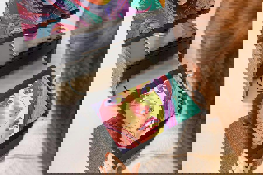 Durable Felt Lined Metal Drawer for Monitor Riser Stand | 47 x 22 cm