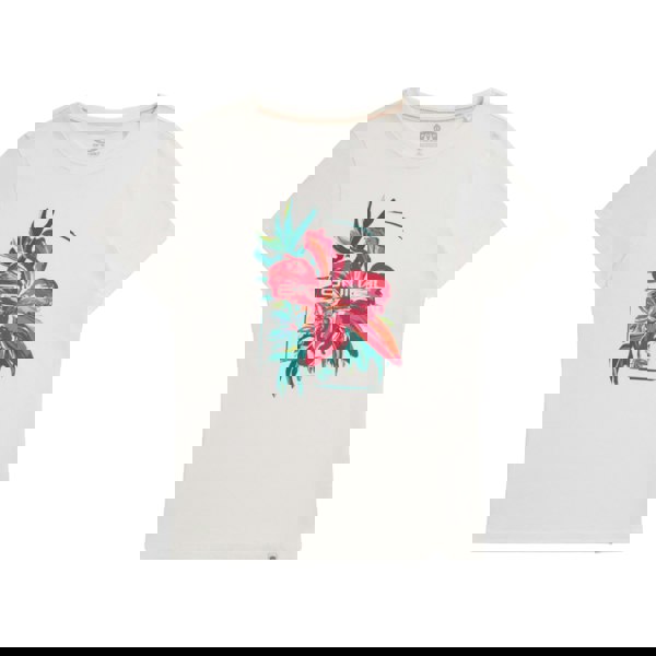 Animal Womens Carina Hibiscus Organic T-Shirt - White