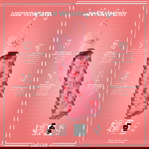 ION8 Leak Proof Kids' Water Bottle, Recyclon, Ladybugs, 350ml (12oz)