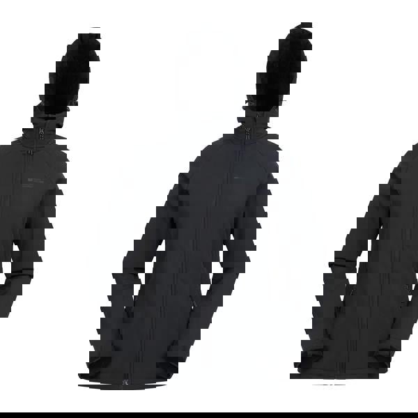 Mountain Warehouse Womens/Ladies Arctic Faux Fur Lined Water Resistant Soft Shell Jacket - Jet Black - 