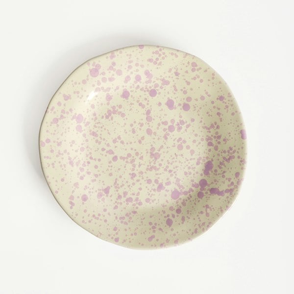 Hot Pottery Lilac Shallow Serving Bowl