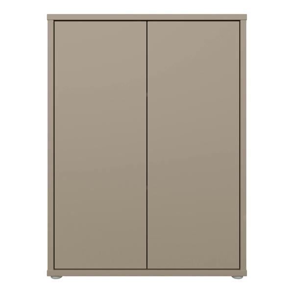 Furniture To Go Alice Springs Tall 2 Door Cupboard with Push-to-Open Doors in Taupe