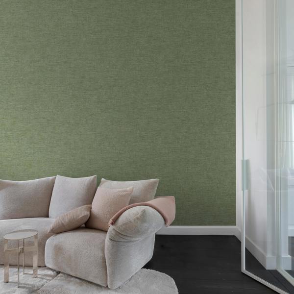 Grandeco Boutique Dakota Natural Texture Luxury Weight Embossed Wallpaper, Forest Green