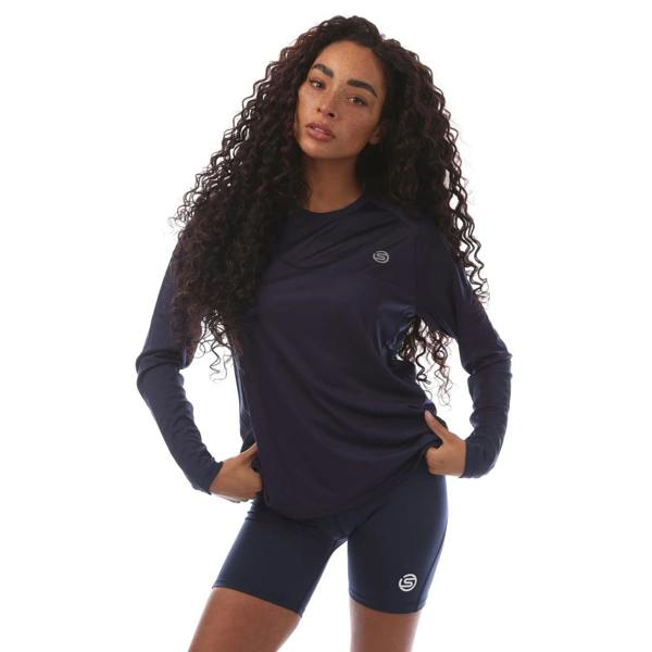 Skins Womens/Ladies Series-3 Long-Sleeved T-Shirt - Navy - 