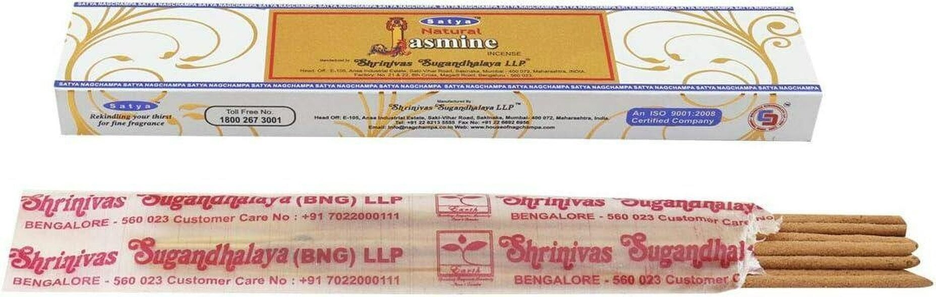 Satya Natural Jasmine Incense Sticks, Pack of 12