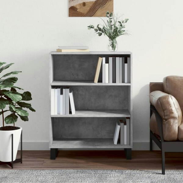 Berkfield Shelf Cabinet Concrete Grey 69.5x32.5x90 cm Engineered Wood